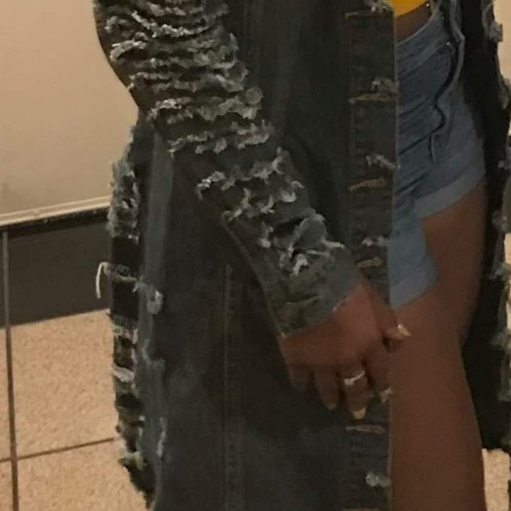 DENIM BLUE JEANS COAT DRESS - Picture 2 of 8